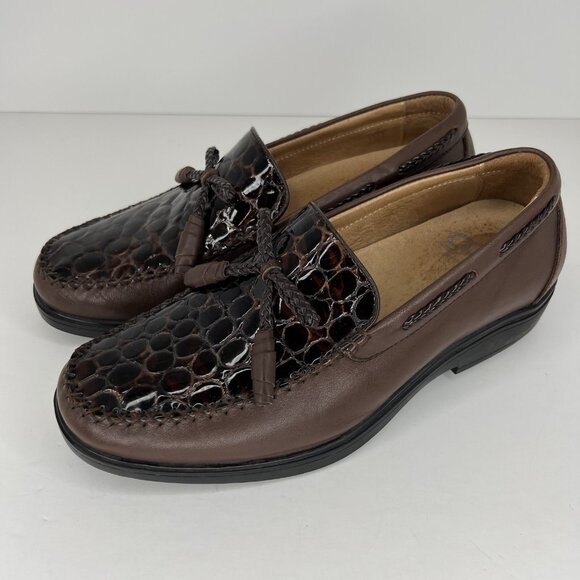 Gravity Defyer by AIW Crocodile Pattern Patent Leather Mens...